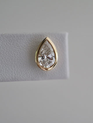 BEZEL PEAR STUDS