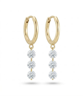 ROSE CUT DANGLE EARRINGS
